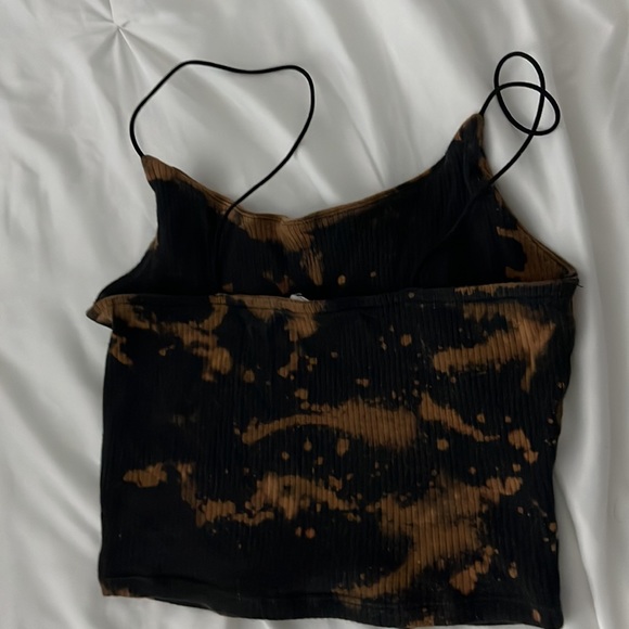 GARAGE Bleach Tie Dyed Cropped Tank Top - Picture 4 of 5